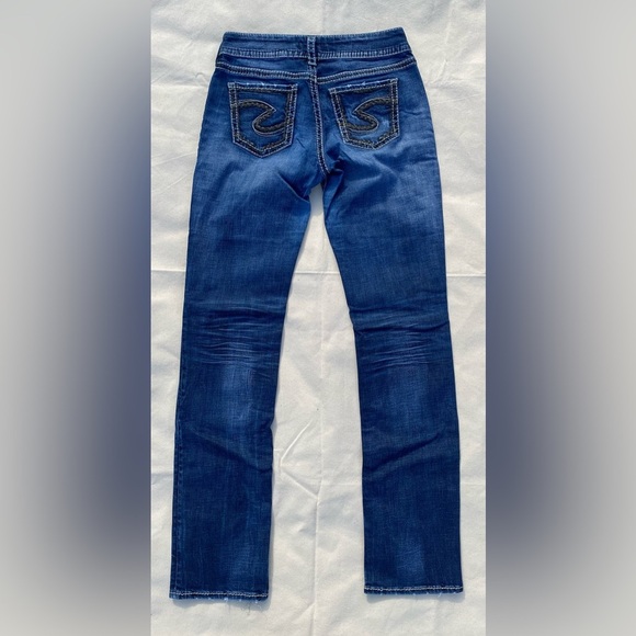 Silver Jeans Women's Suki Straight Denim Jeans Distressed Western 29x34 - Picture 2 of 7